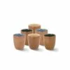 Bitz Espresso Becher Wood 6er Set Innen Farbl. Sortiert